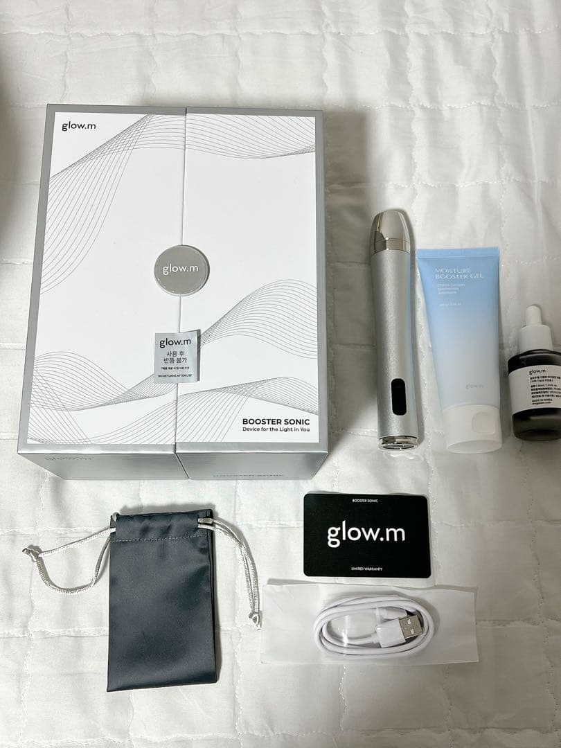 グローエム ブースターソニックセット Qoo10] Glow.M 【プレミアムエステ体験】ブースターソニッ