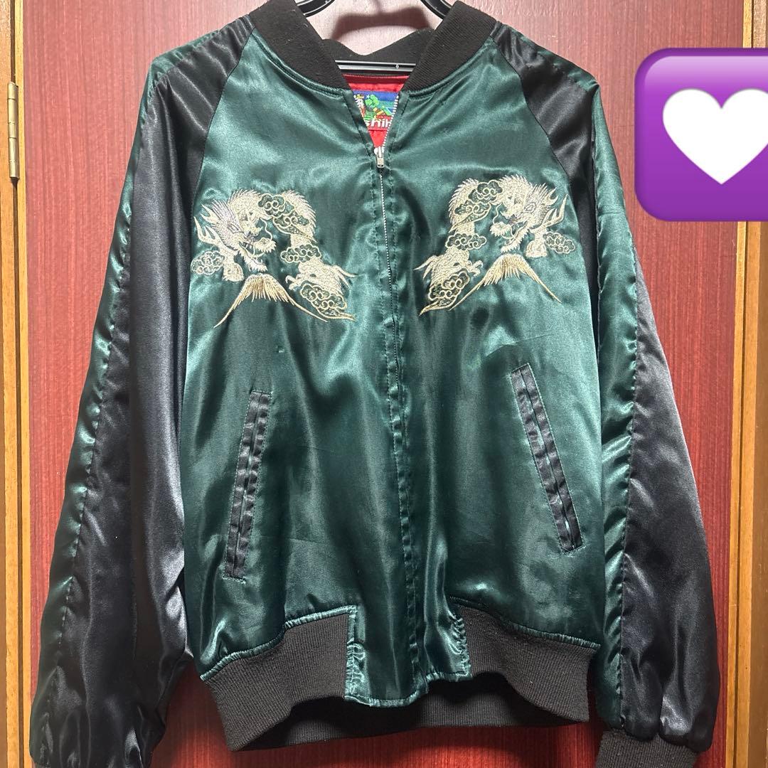 Hoshihime スカジャン　グリーン 中古・古着通販】hoshihime (ホシヒメ) スカジャン グリーン サイズ