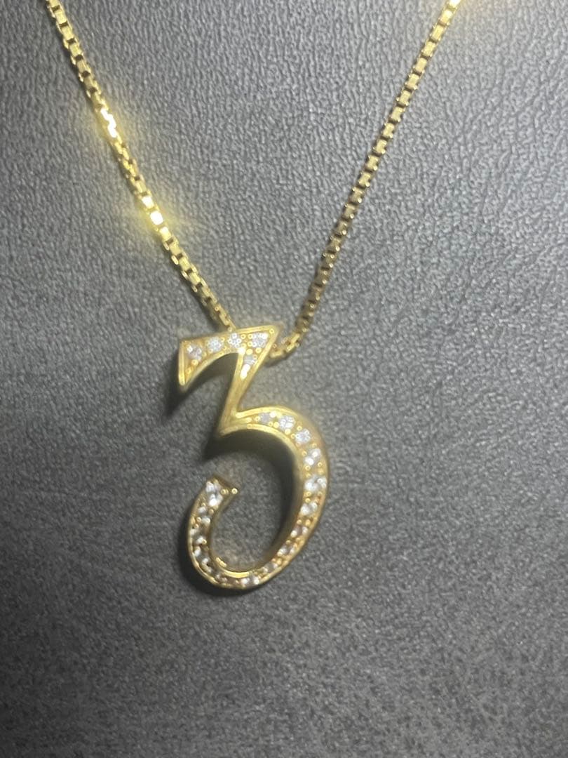 ナンバーネックレス　ゆきざき　鑑定書付き天然ダイヤモンド NOMBRE宅配買取ノンブル ナンバー ネックレス ゆきざき K18YG ダイヤ