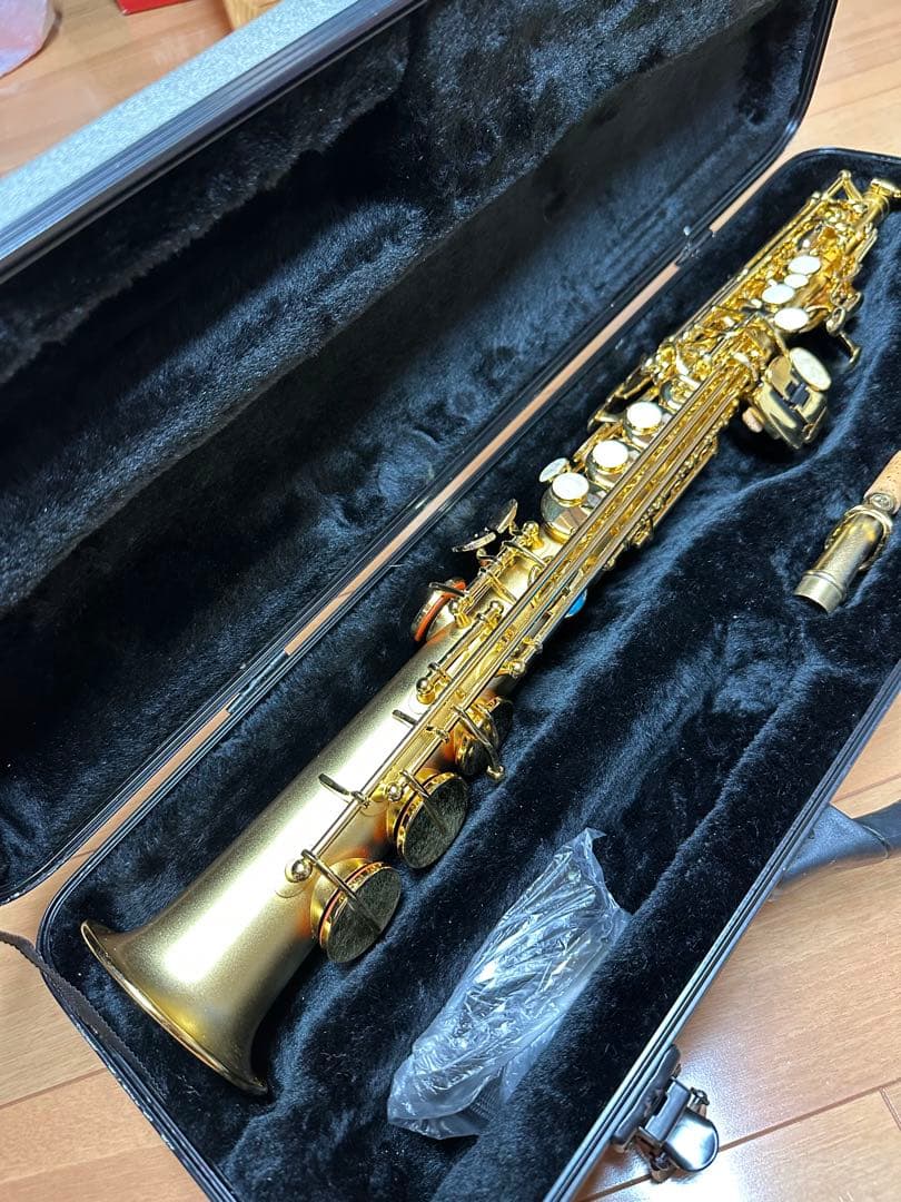 良品 ソプラノサックス サテンゴールド ケース付き KGSSL-GIV : ソプラノサックス