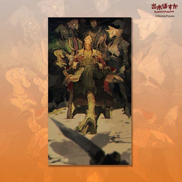 限定品】出水ぽすか 直筆サイン＆シリアルナンバー入り複製原画＋