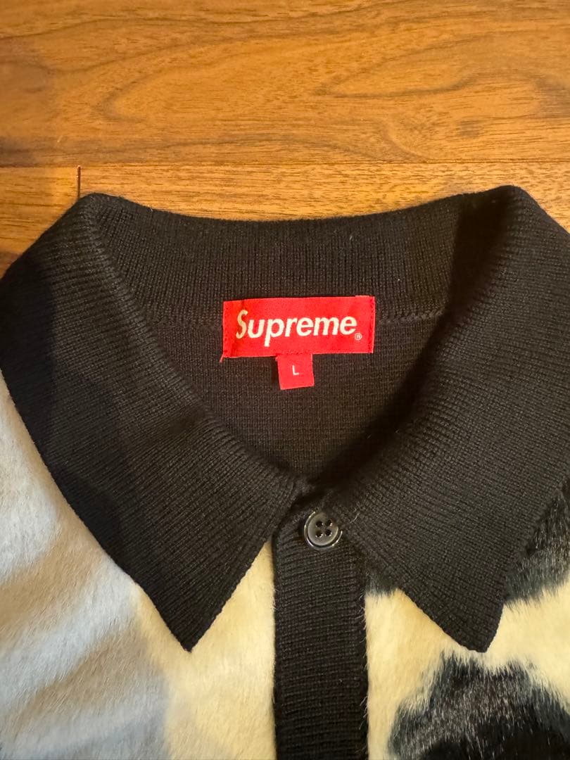 supreme cow print cardigan L 黒 シュプリーム - メルカリ