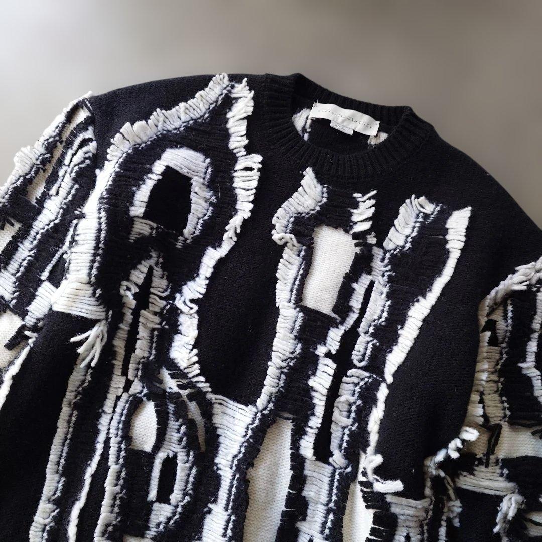ステラマッカートニー ウール デザインニット フリンジニット
