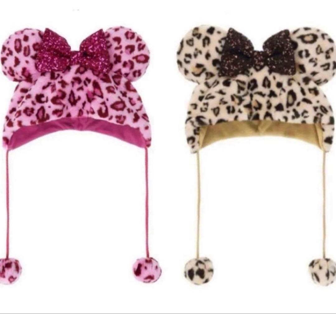 ディズニー ファンキャップ ピンク ブラウンヒョウ柄 2点セット - メルカリ