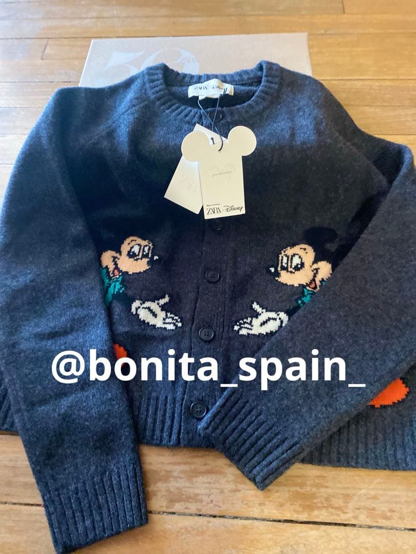 ZARA】ミッキーマウス ウールカーディガン x Disney - メルカリ