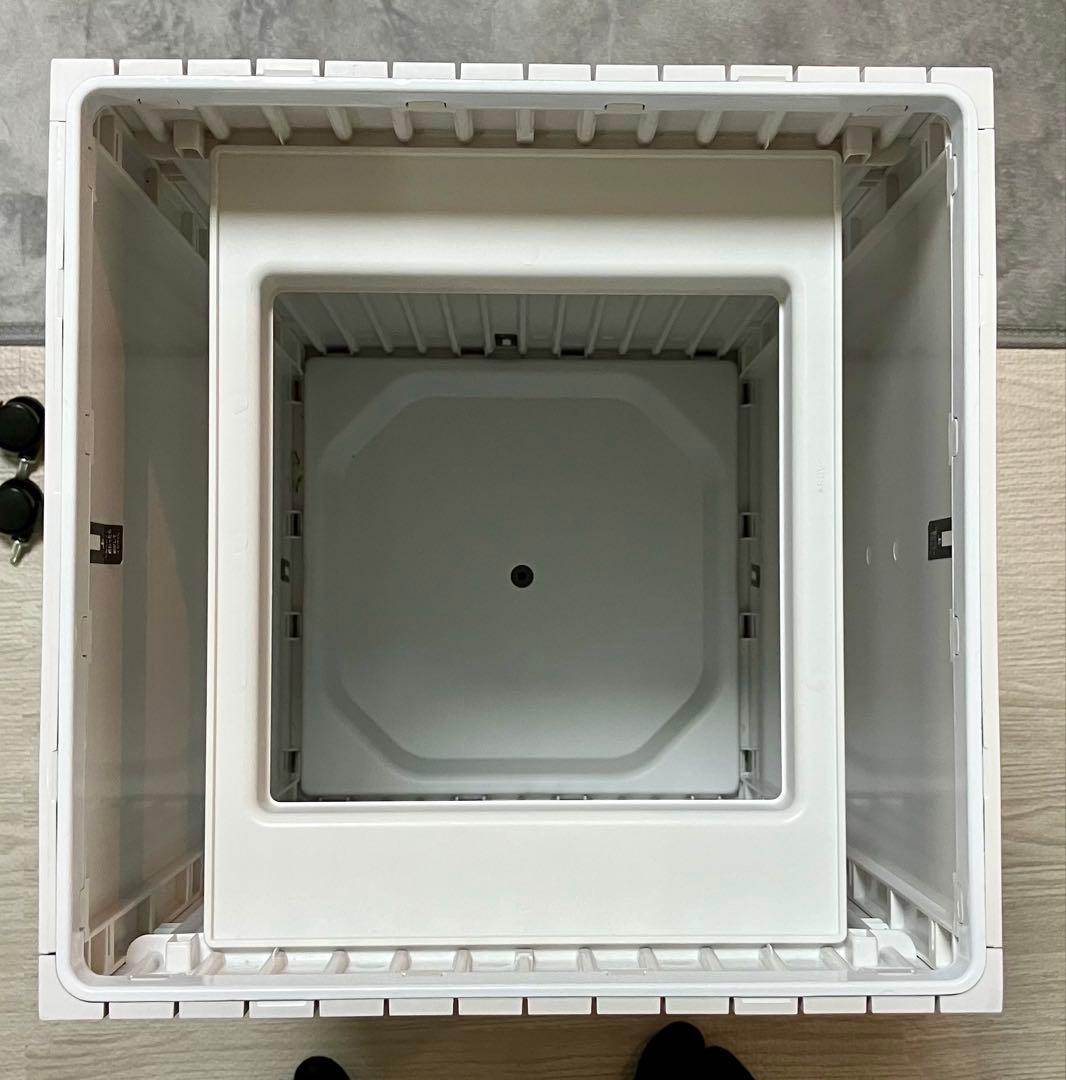 美品】ZitA SQUARE ホワイト 自動ゴミ箱 専用キャスター&電池付き