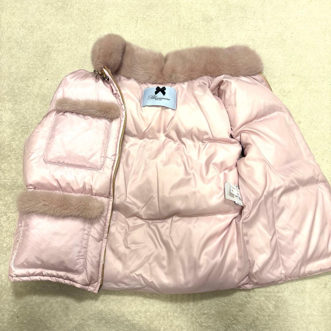 BLUMARINE MINKFAR JEWELD PADDEDVEST PINK - メルカリ