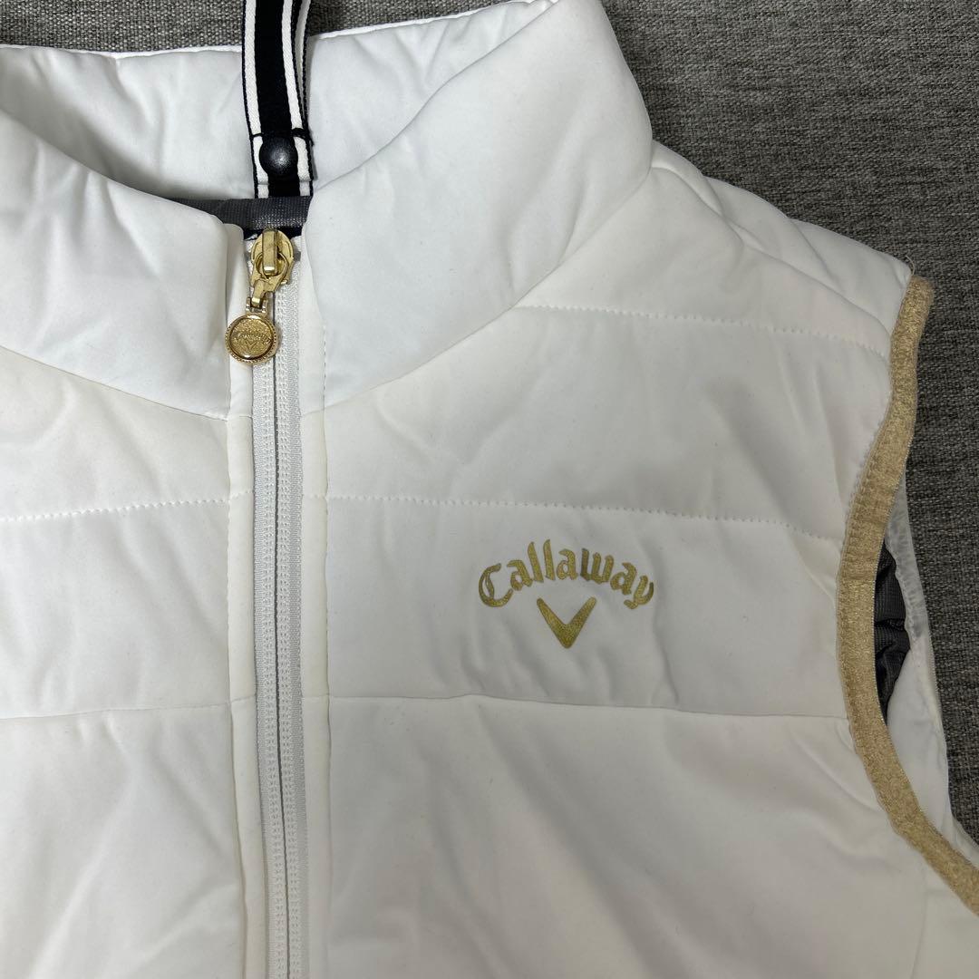 Callaway レディース M ホワイト ベストとレッグウォーマー Callaway（キャロウェイ） レディース レッグウォーマー レッグ