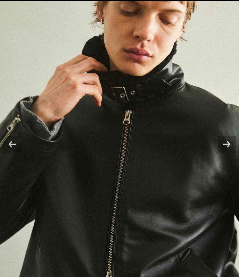 ほぼ未使用】OPENING ACT ムートンレザージャケット ブラック M - メルカリ