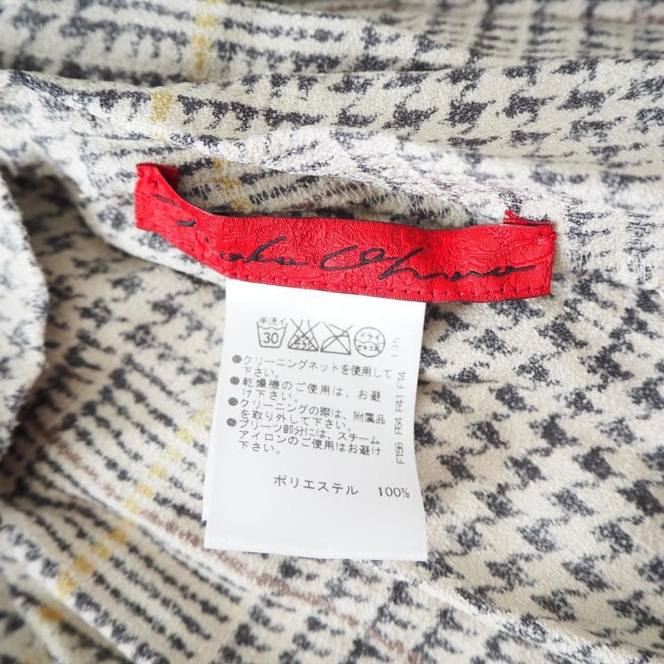 NOKO OHNO ノコオーノ フラワー プリーツ ジャケット チェック柄 40