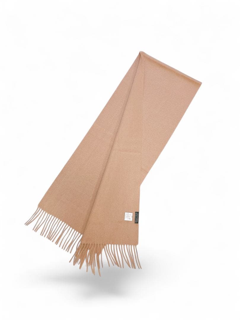 新品未使用100%カシミアマフラー/Camel Elensia】カシミヤ100％マフラー <キャメル> | Elensia (エレンシア