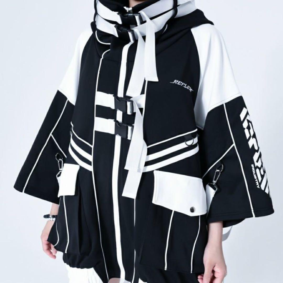 REFLEM【レフレム】サイバー切り替えボリュームネック半袖ジャージ