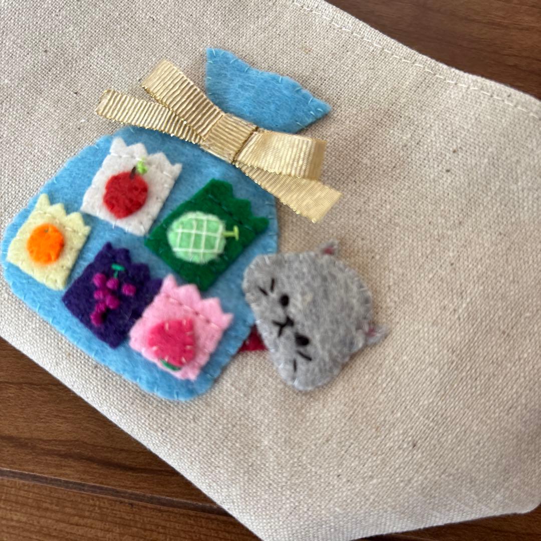 ミニ布バスケット ねこさん ハンドメイド - メルカリ