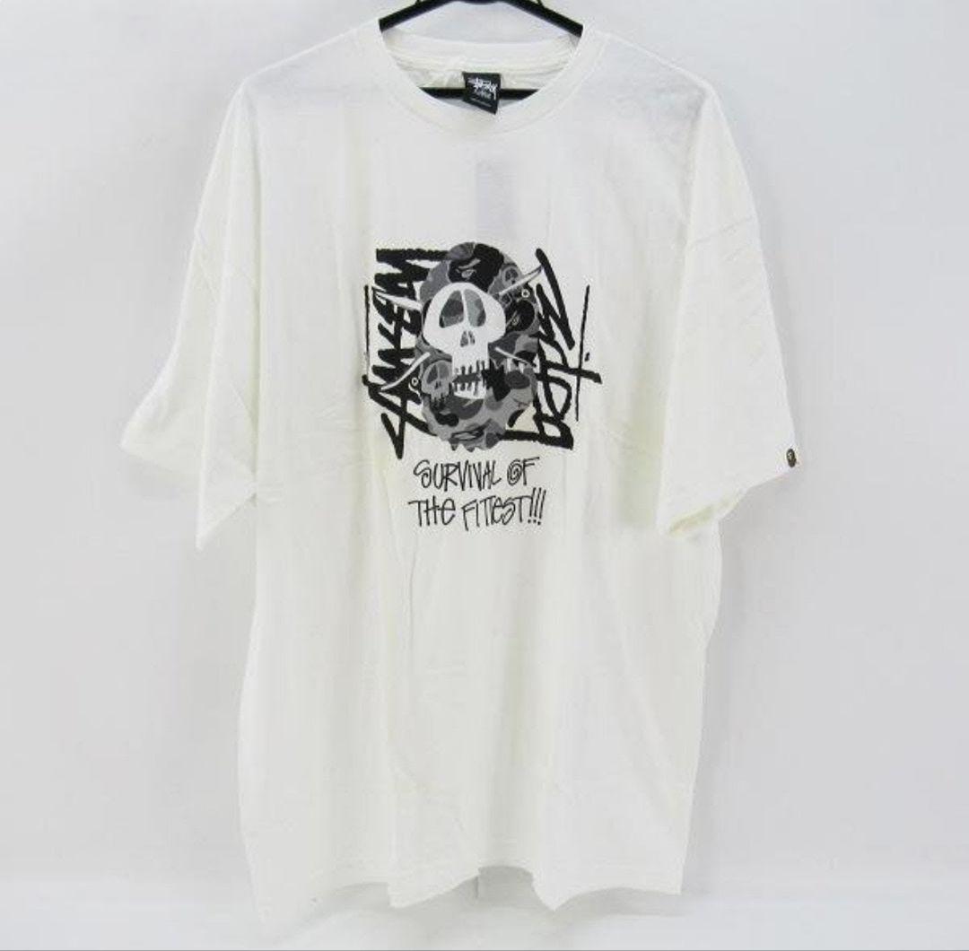 STUSSY×A BATHING APE/半袖Tシャツ bape × stussy 30周年記念 Tシャツ Sサイズ ABCカモ green a bathing