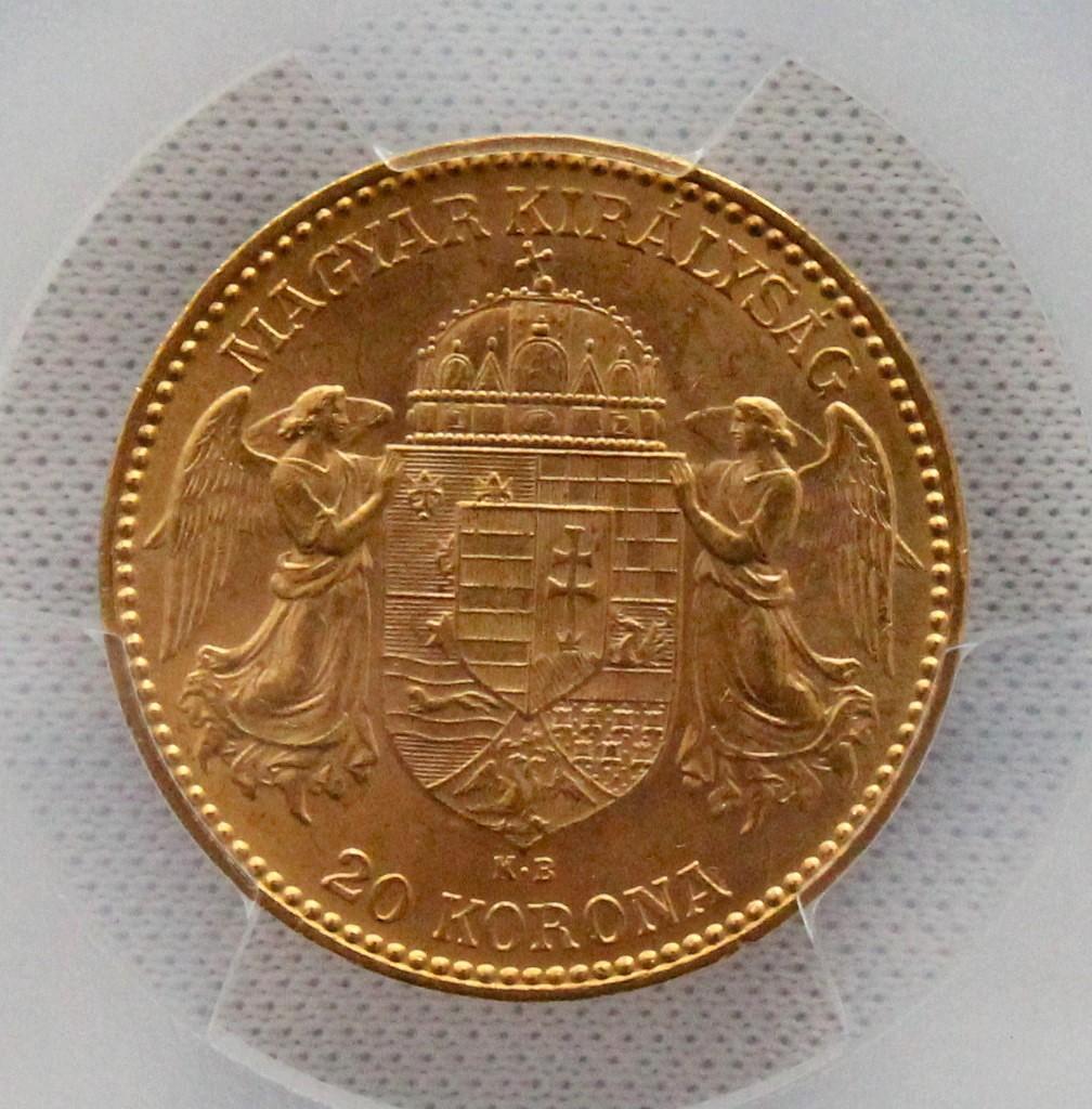 1894年 ハンガリー フランツ・ヨーゼフ 20コロナ金貨 PCGS MS62 - メルカリ