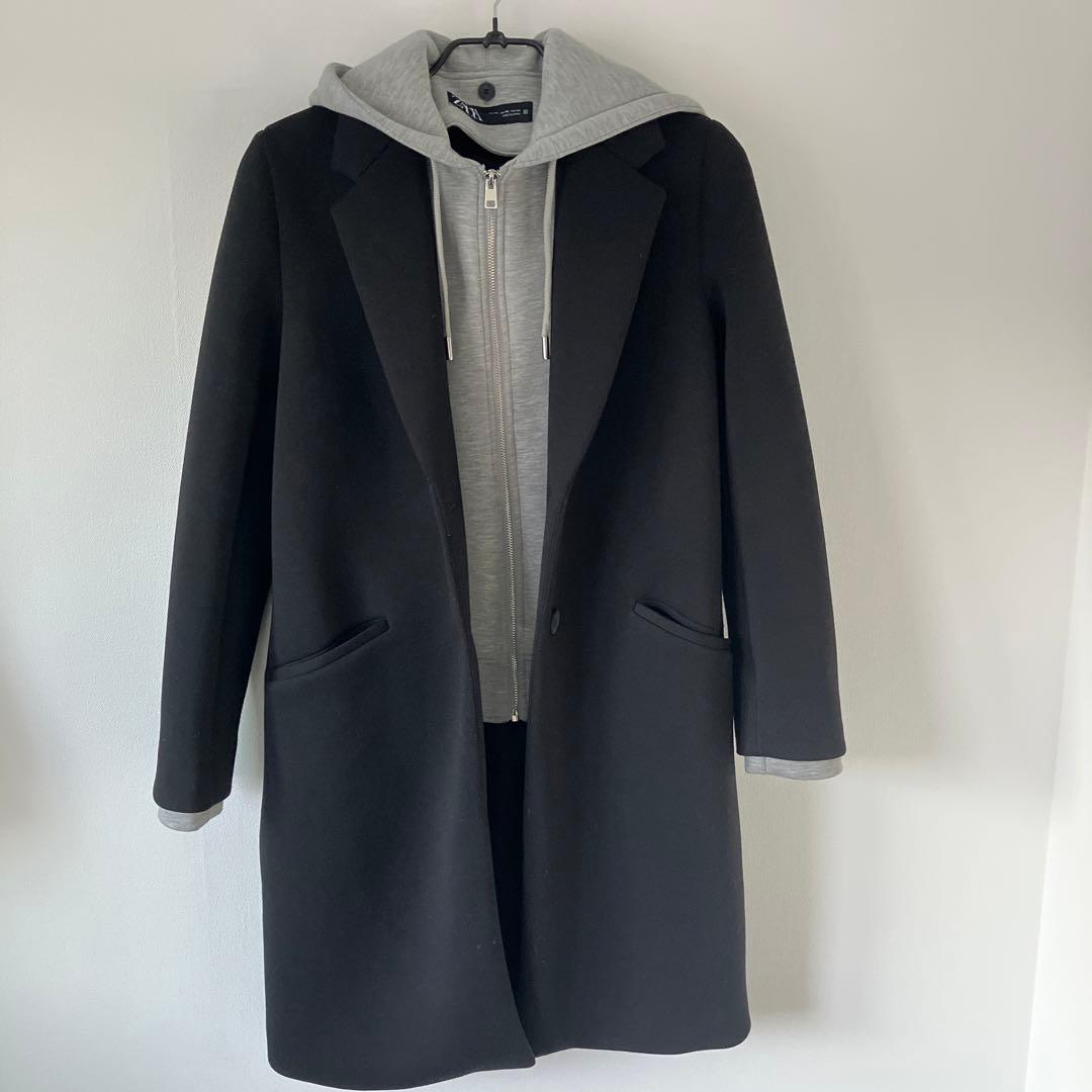 送料込】ZARA デタッチャブルフードコート XS - メルカリ