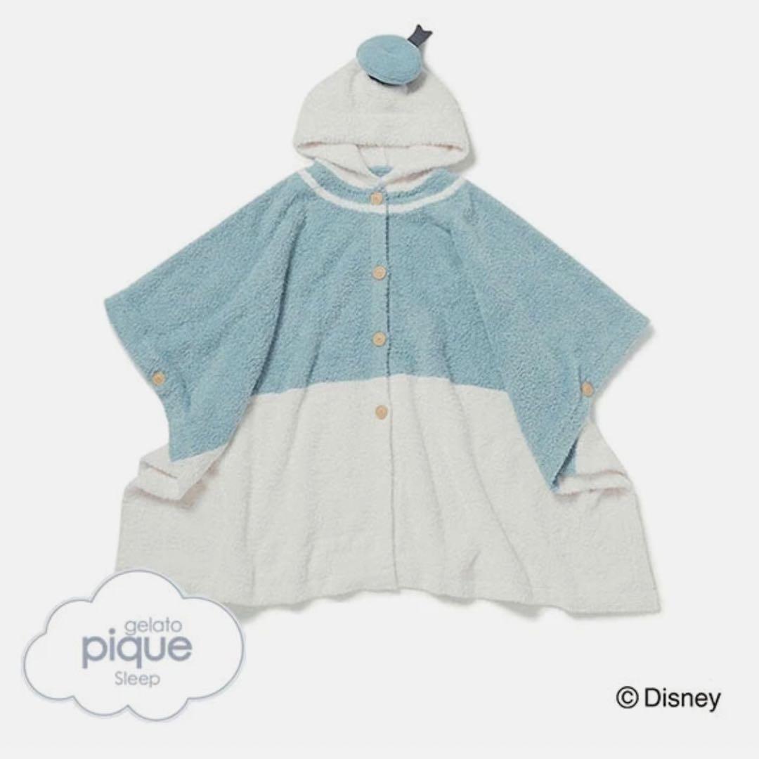 ジェラートピケ ドナルドダック ポンチョ ディズニー コラボ ふわもこ