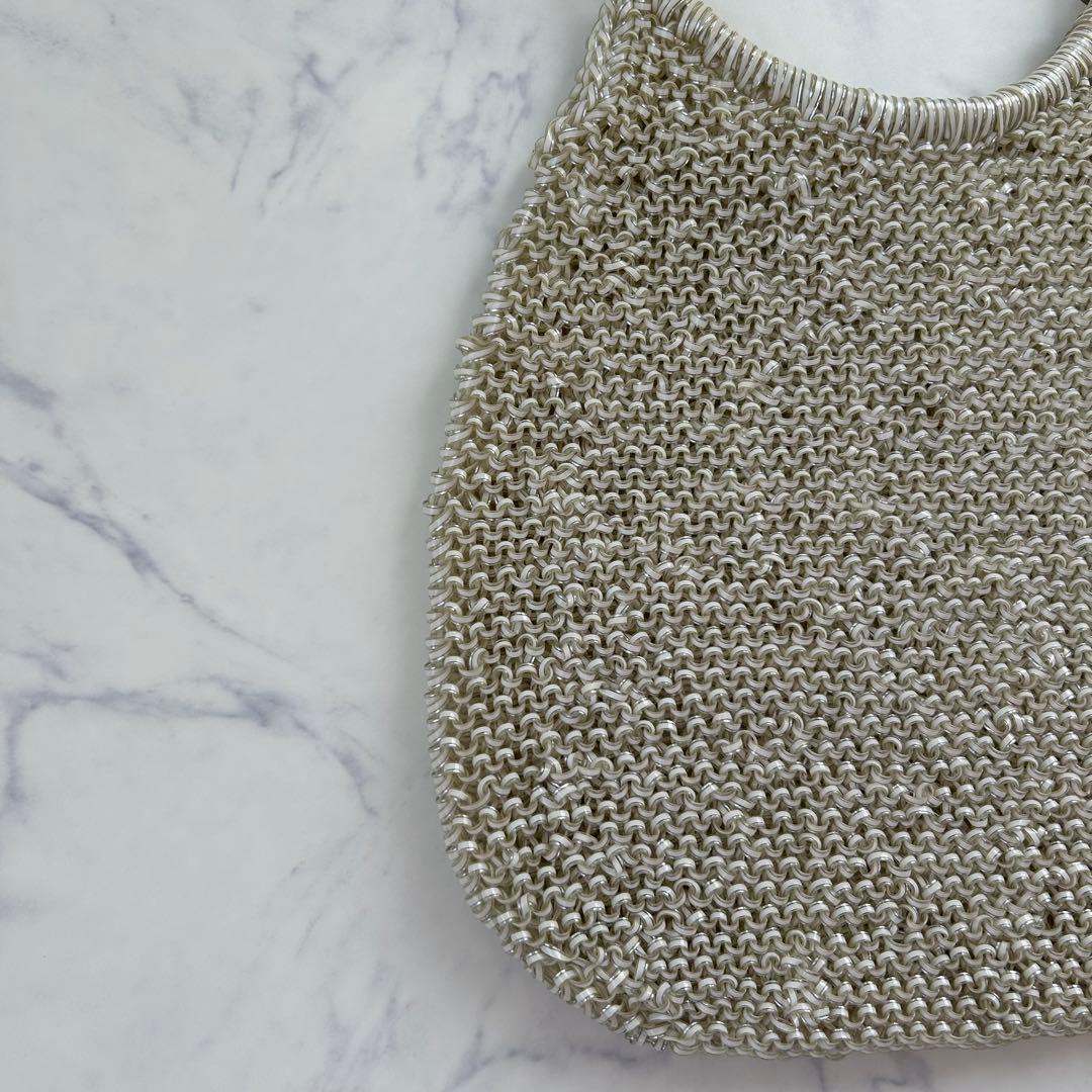 アンテプリマ ハンドバッグ オーロラ ホワイト ラウンド パーティー