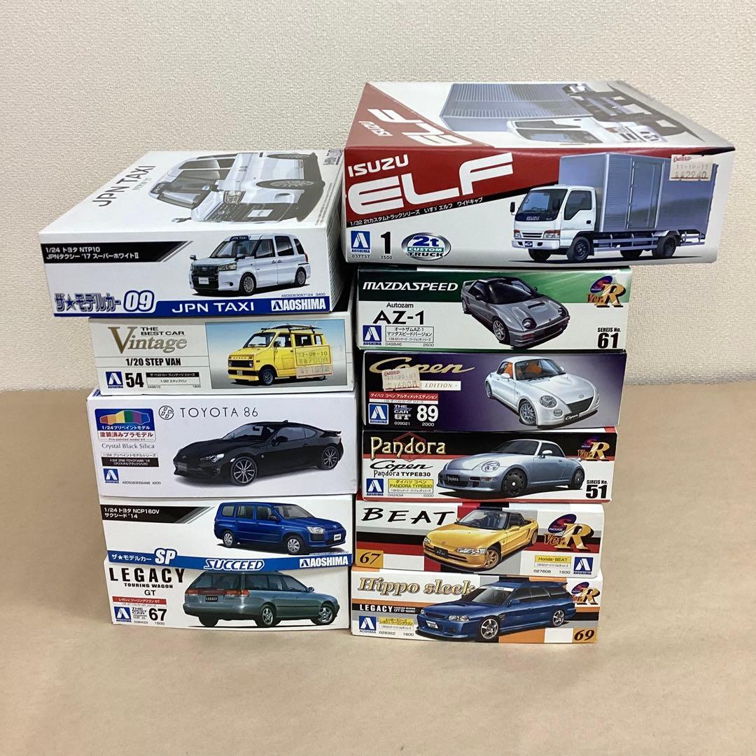 アオシマ 1/24スケール プラモデル11点まとめ売り いすゞエルフなど 未