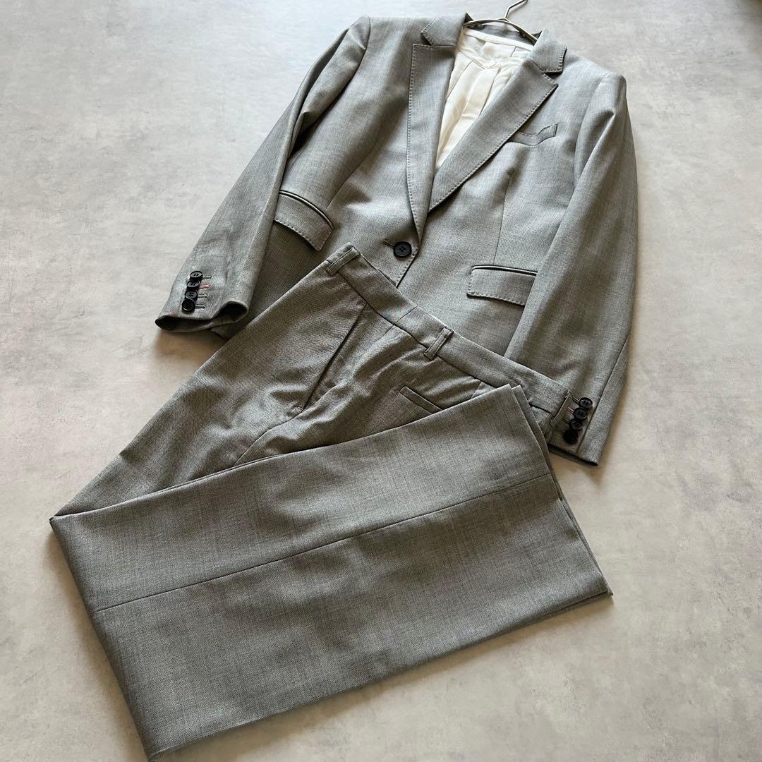 極美品INDIVI インディヴィロロピアーナグレーパンツスーツ