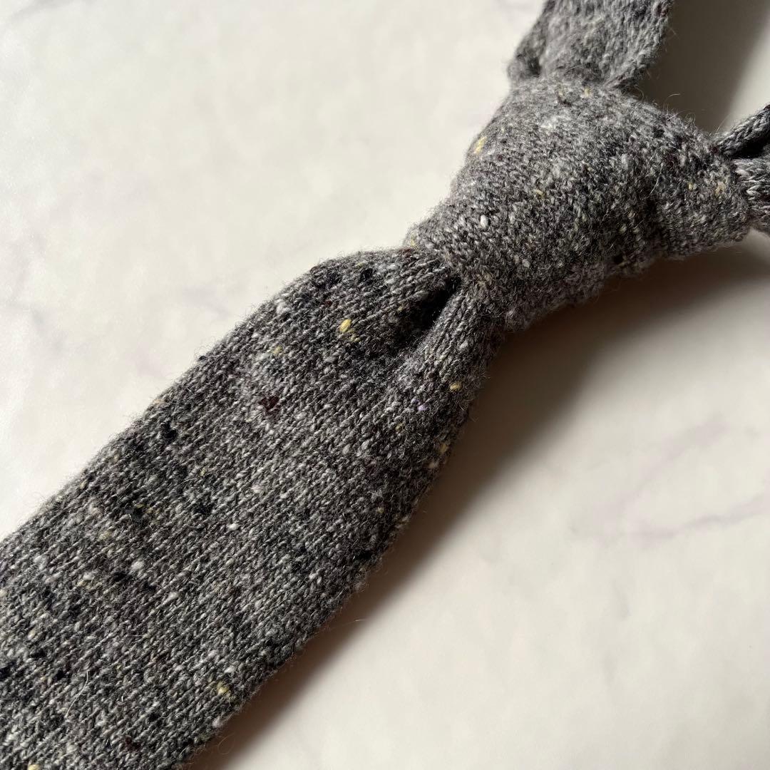 未使用品 ブルネロクチネリ ネクタイ ナロータイ ニット グレー カシミヤ混 BRUNELLO CUCINELLI/ブルネロ クチネリ_Men通販 | モチーフ入り シルク