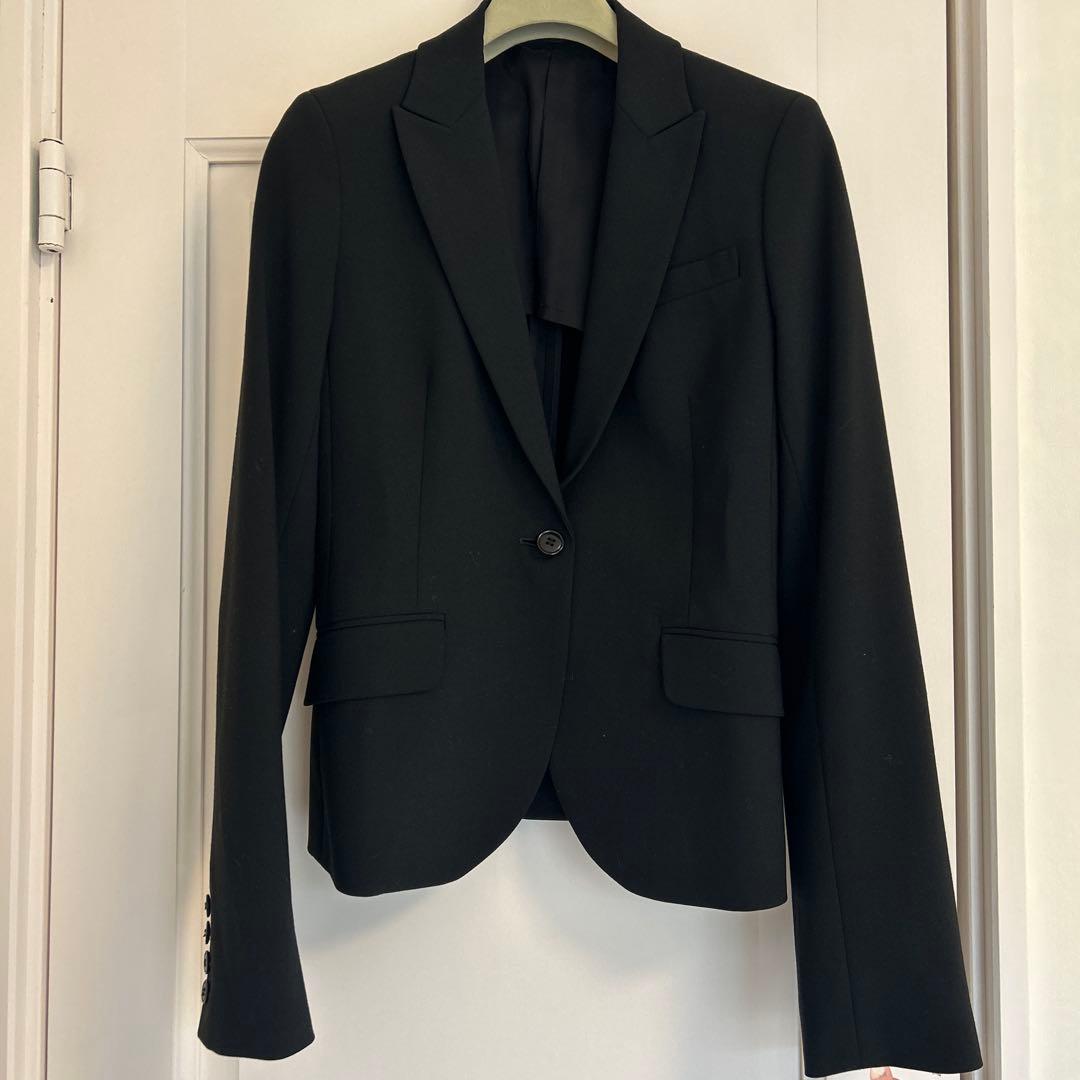 Theory テーラードジャケット スカートセットアップ ブラック - メルカリ