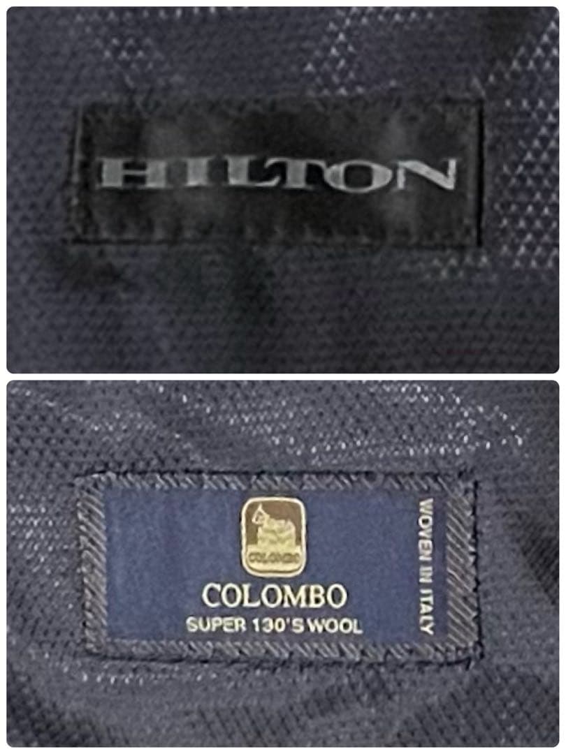 専用ヒルトン × 伊・コロンボ社 グレンチェック柄スーツ A6/T175 美品