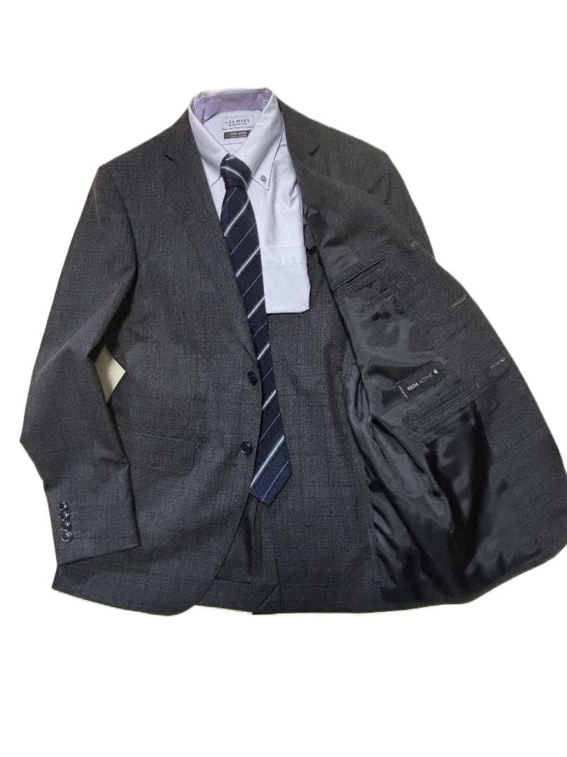 S873★テイジン新品ビジネススーツ大きいサイズA7グレンチェック グレー秋冬春 2G7C02-33] ジャケット メンズ レギュラー ビジネス テーラード