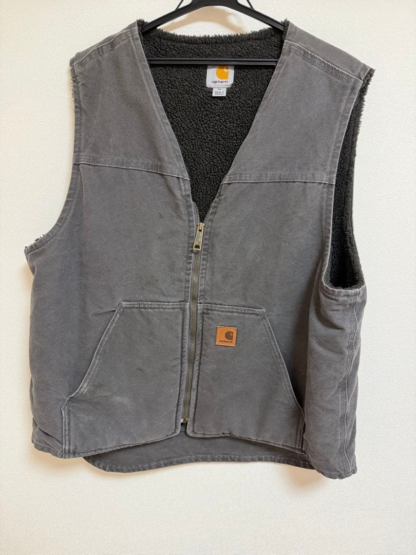 Carhartt カーハート　ダックベストXL グレー ベスト 中古・古着通販】CarHartt (カーハート) ダックベスト グレー サイズ