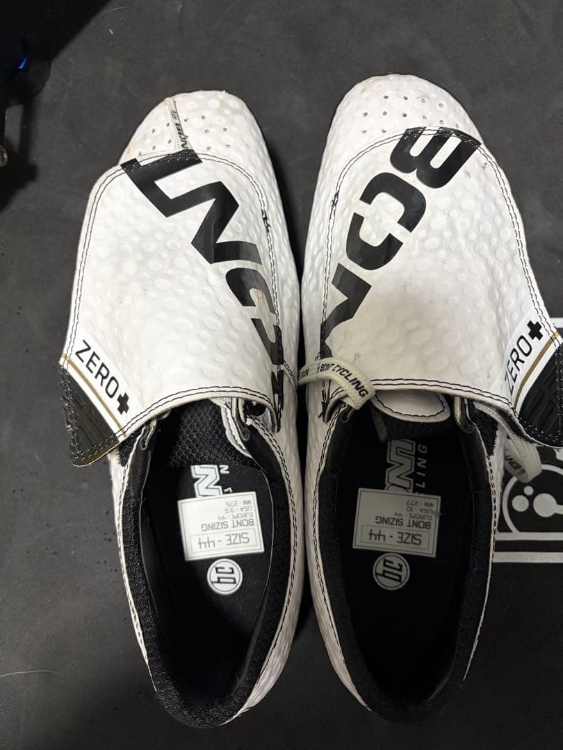 BONT zero+ T ボントゼロプラス シューズ　44サイズ競輪 Zero+ T White/Black – Bont Cycling