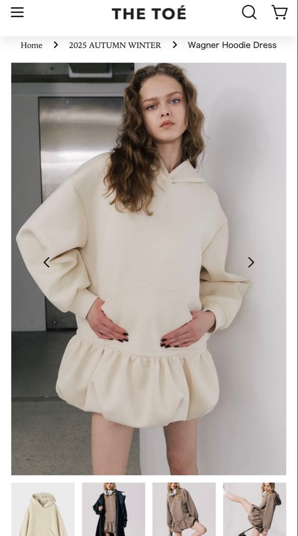 the toe ホワイト フリル付きパーカー クチュールバイロジータ couture BY ROJITA フードフリルパーカー