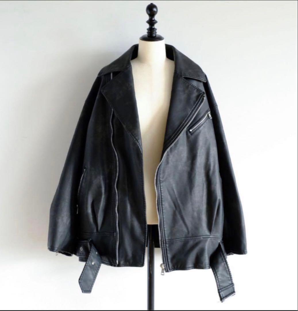 searoomlynn Vintage ECOレザーBIGライダース ブラック - メルカリ