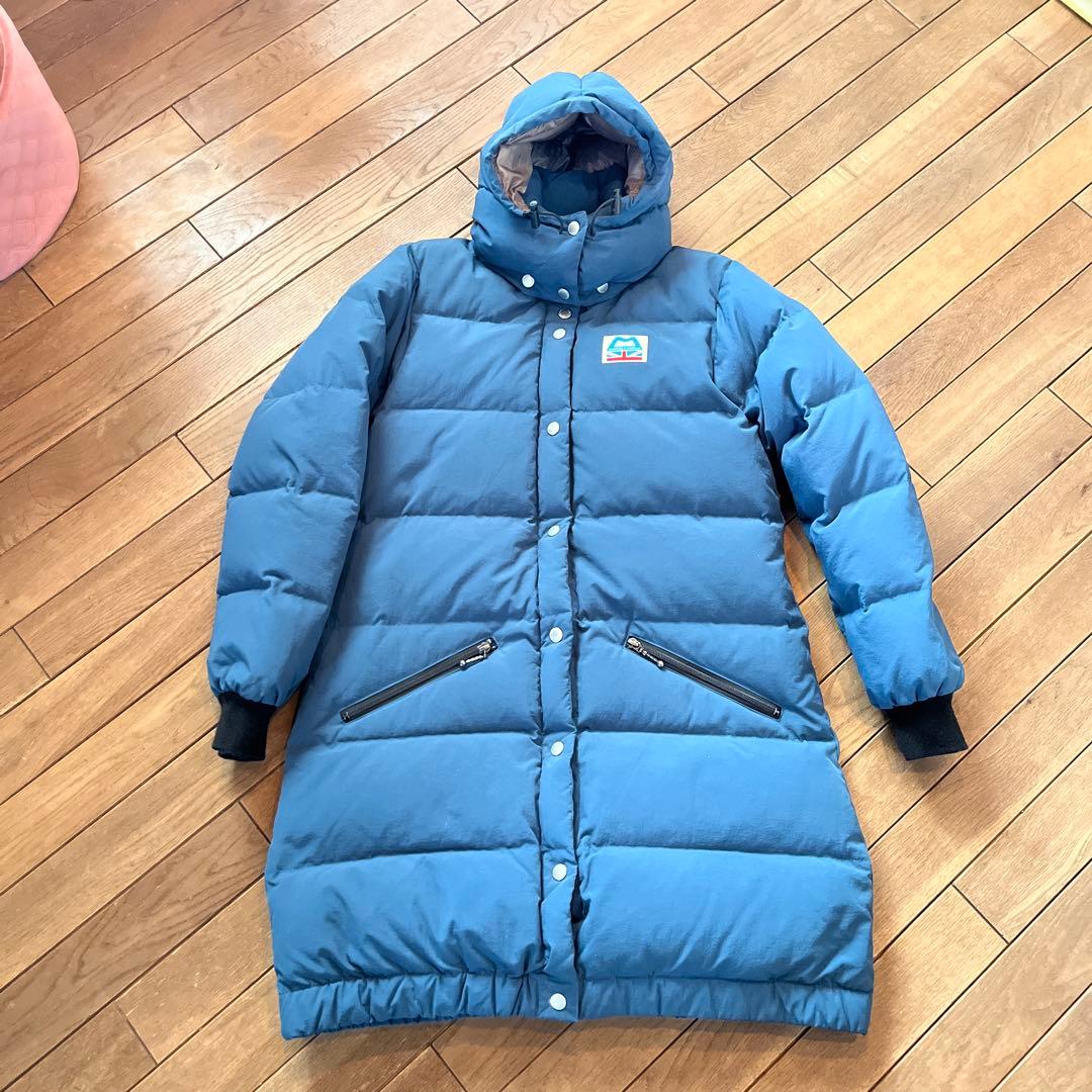 MOUNTAIN EQUIPMENT ロング丈ダウンジャケット 青　M MOUNTAIN EQUIPMENT(マウンテンイクイップメント) / ダウンジャケット