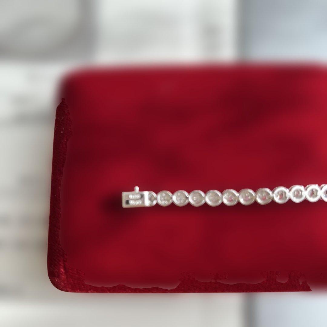 【新品】PT850希少・逸品・最高品質 5.00ct ダイヤモンドブレスレット