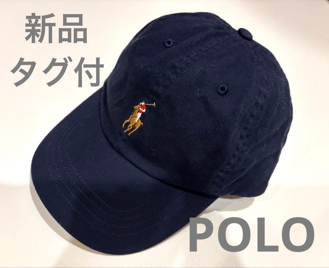 新品POLO Ralph Lauren キャップ ネイビー ポニー ロゴ刺繍 - メルカリ