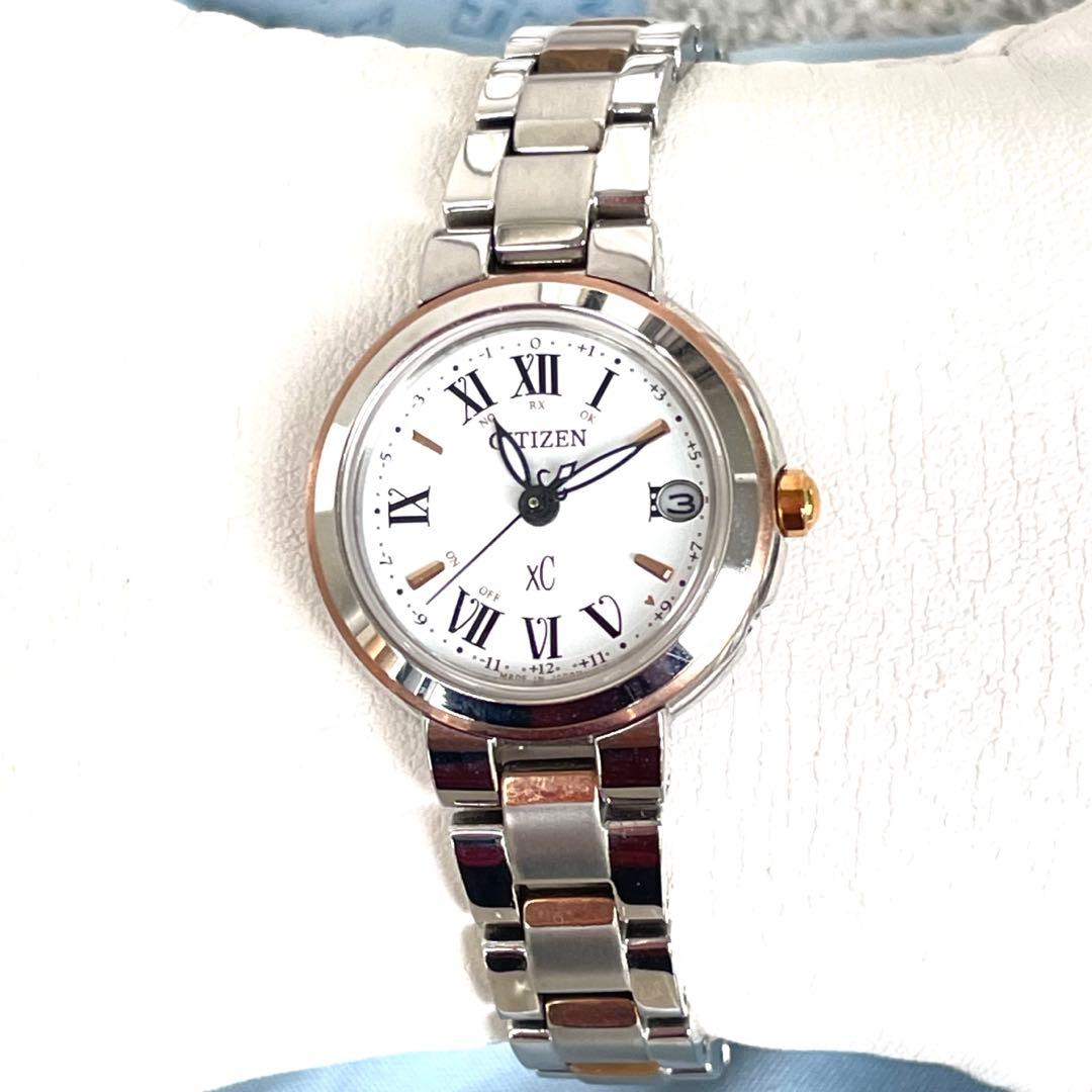 美品❣クロスシー xC 電波ソーラー H060 ハッピーフライト 白文字盤