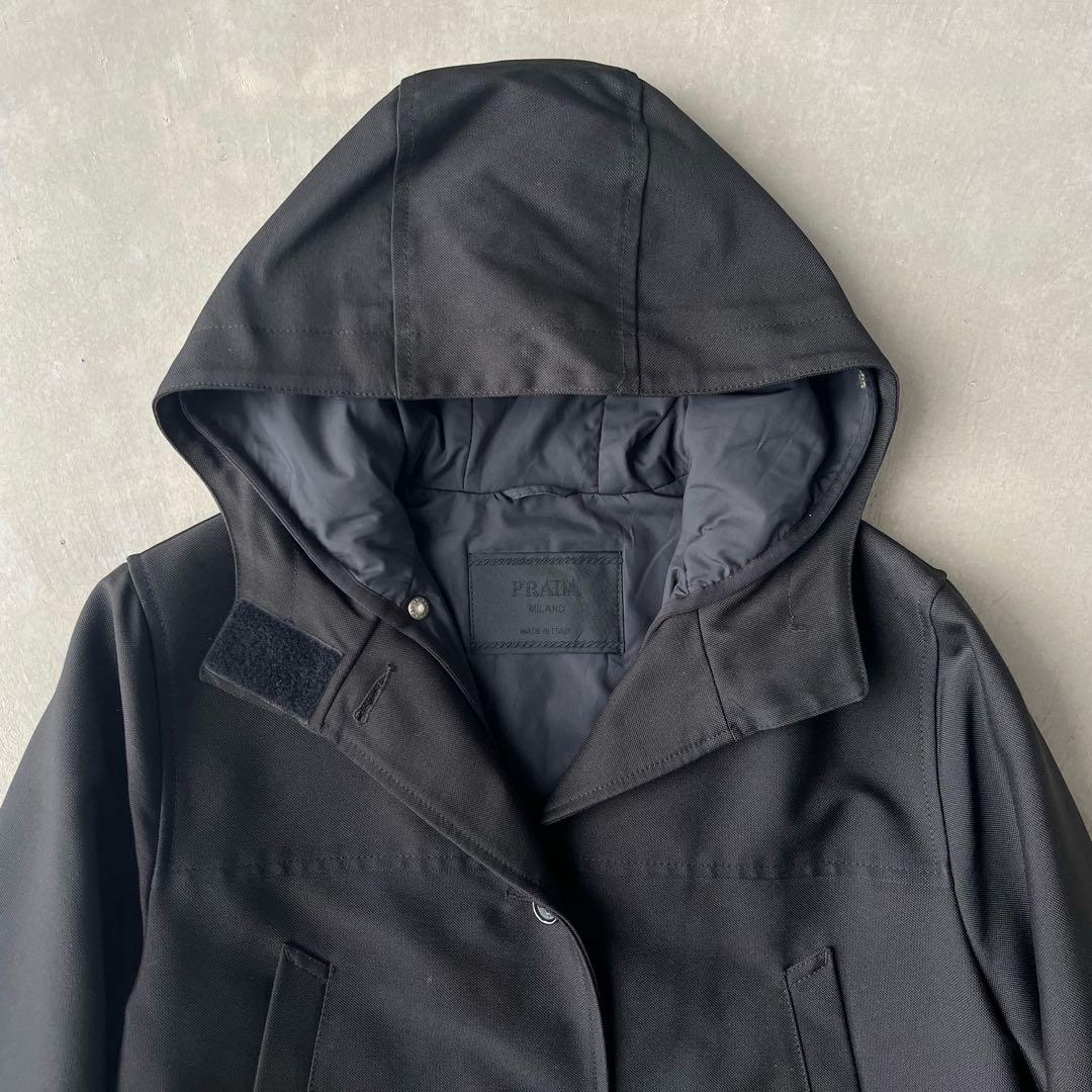 PRADA 1999AW belted hooded coat - メルカリ