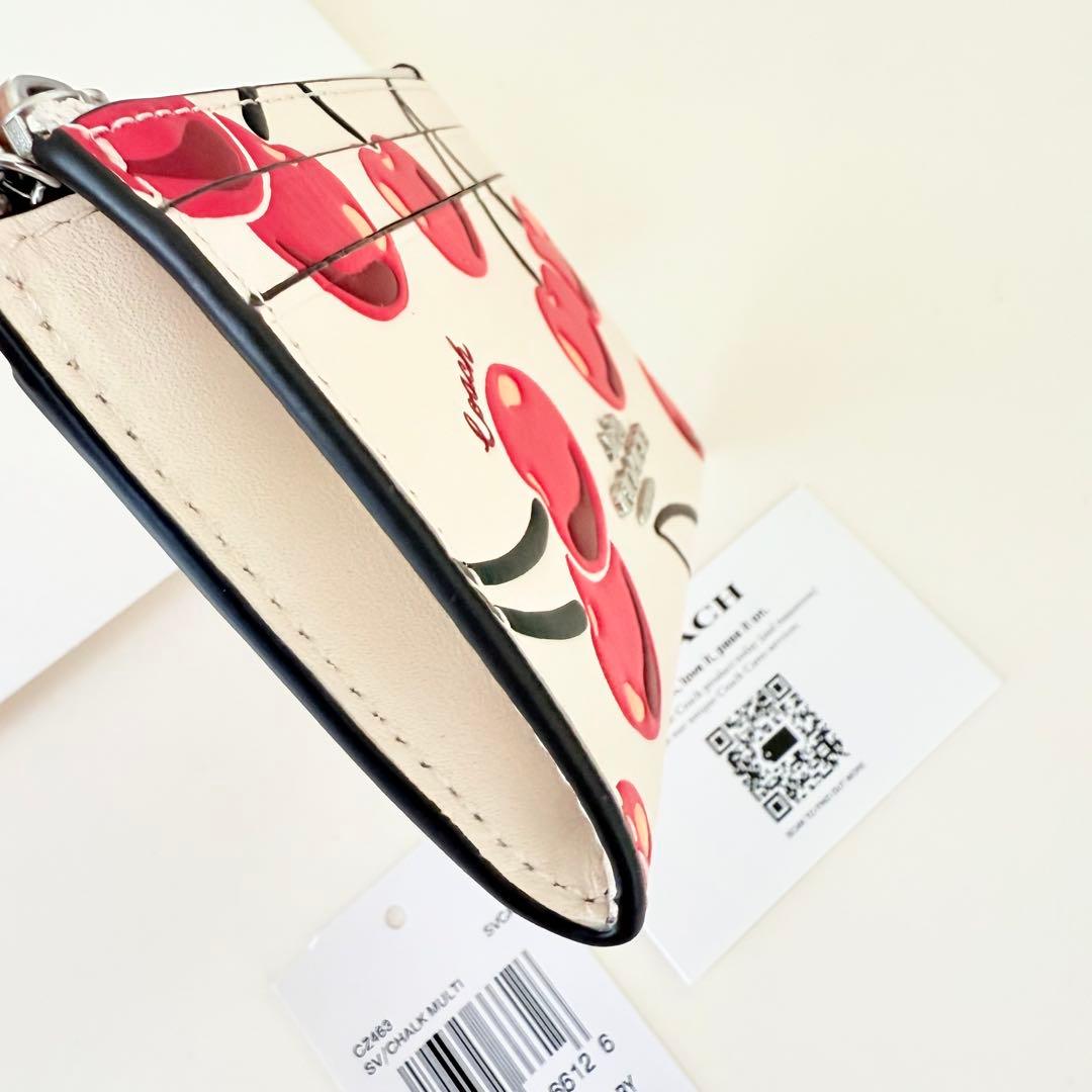 COACH コーチ コインケース 小銭入れ財布 ホワイトレッドチェリー