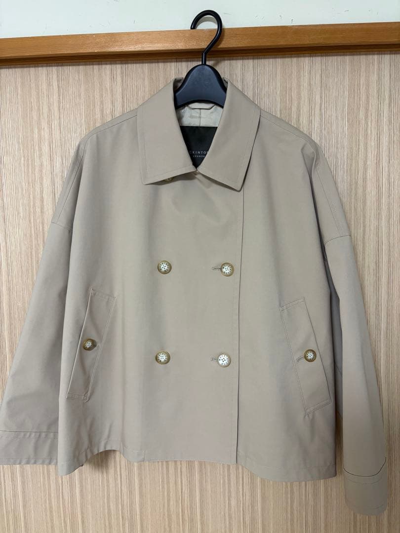 マッキントッシュロンドン バイカラータフタダブルプレストコート