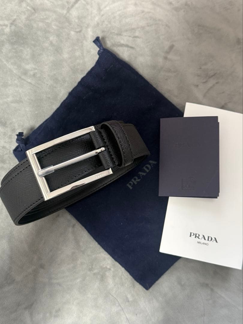 PRADA ブラック レザーベルト40/100新品未使用 2CC672_053_F0002_SLF.jpg