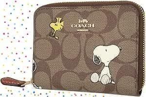 初売り　コーチ二折 財布 ★COACH★ スモール ジップアラウンドSNOOPY COACH（コーチ） 財布 ☆COACH☆ スモール ジップ アラウンド