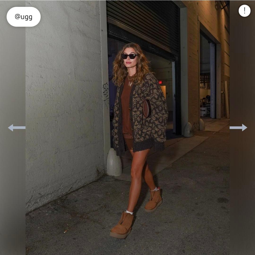 UGG Neumel Platformムートンブーツ ヘイリービーバー着用モデル