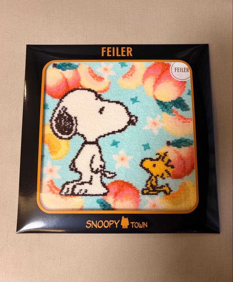 フェイラー × スヌーピー ハンカチ ピーチ 桃 - メルカリ