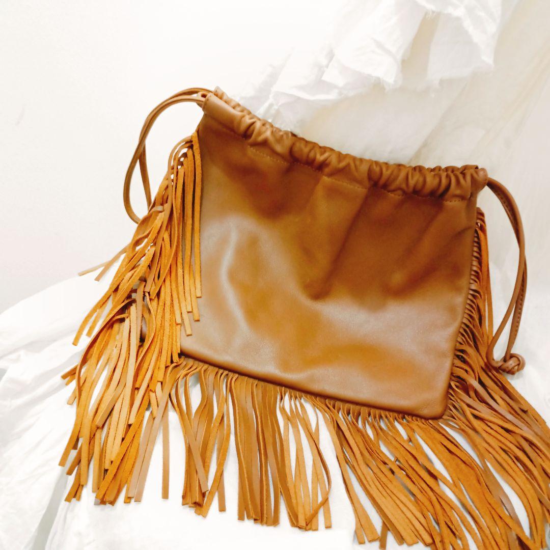 CELERI DEUXIEME CLASSE フリンジ バッグ ブラウン - メルカリ