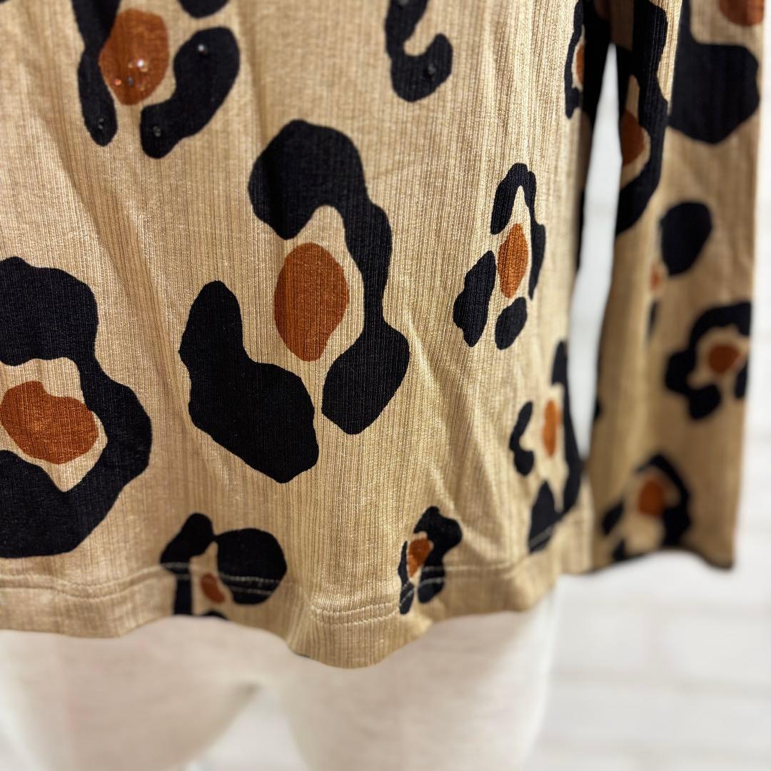 ☆美品☆ 伊太利屋 ヒョウ柄 長袖Tシャツ XL - メルカリ