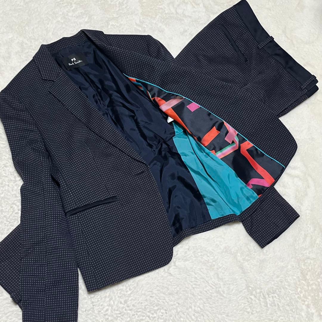 美品/現行　PS Paul Smith セットアップ　パンツスーツ ネイビー　L 中古・古着通販】PAUL SMITH (ポールスミス) セットアップスーツ