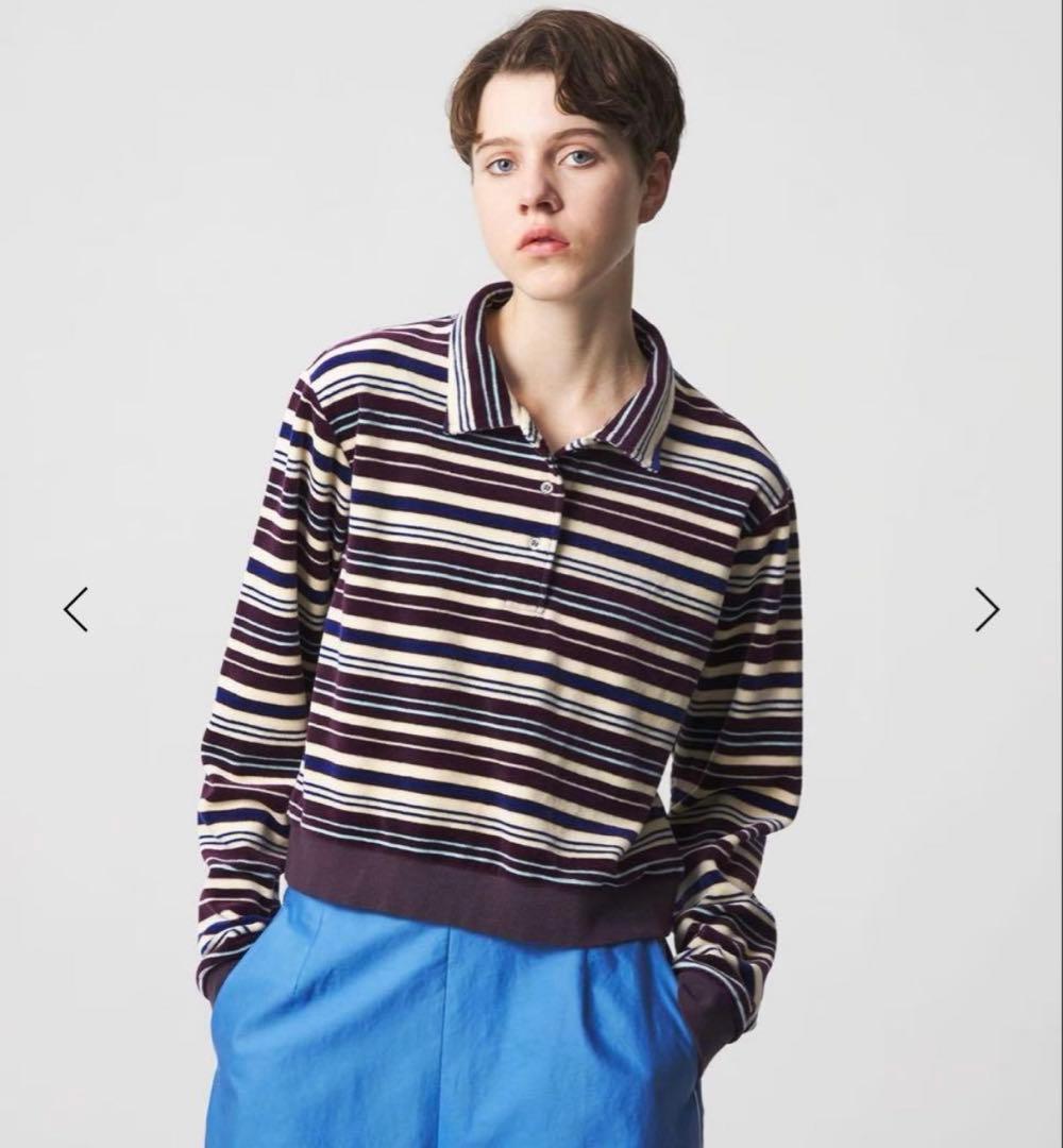 6(ROKU)＞ベロア ボーダー ポロシャツ 完売 - メルカリ