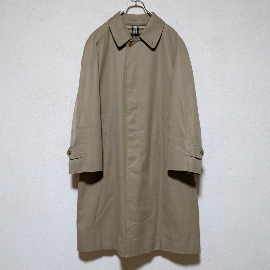 美品 80〜90s バーバリー ステンカラーコート メンズ コットン
