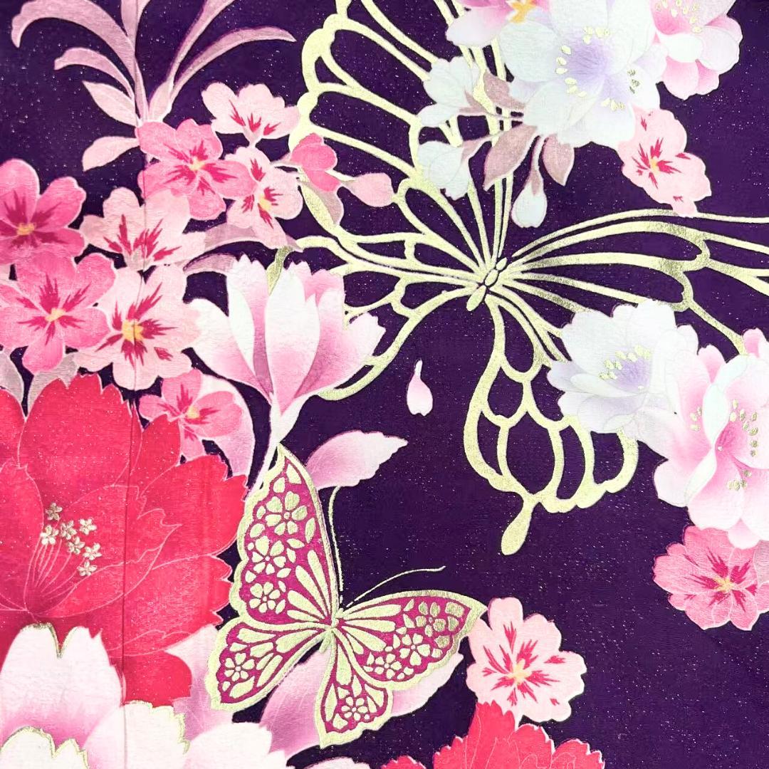 ≪早い者勝ち≫【美品】 振袖セット 成人式 正絹 振袖 現代柄 紫 -184 ●