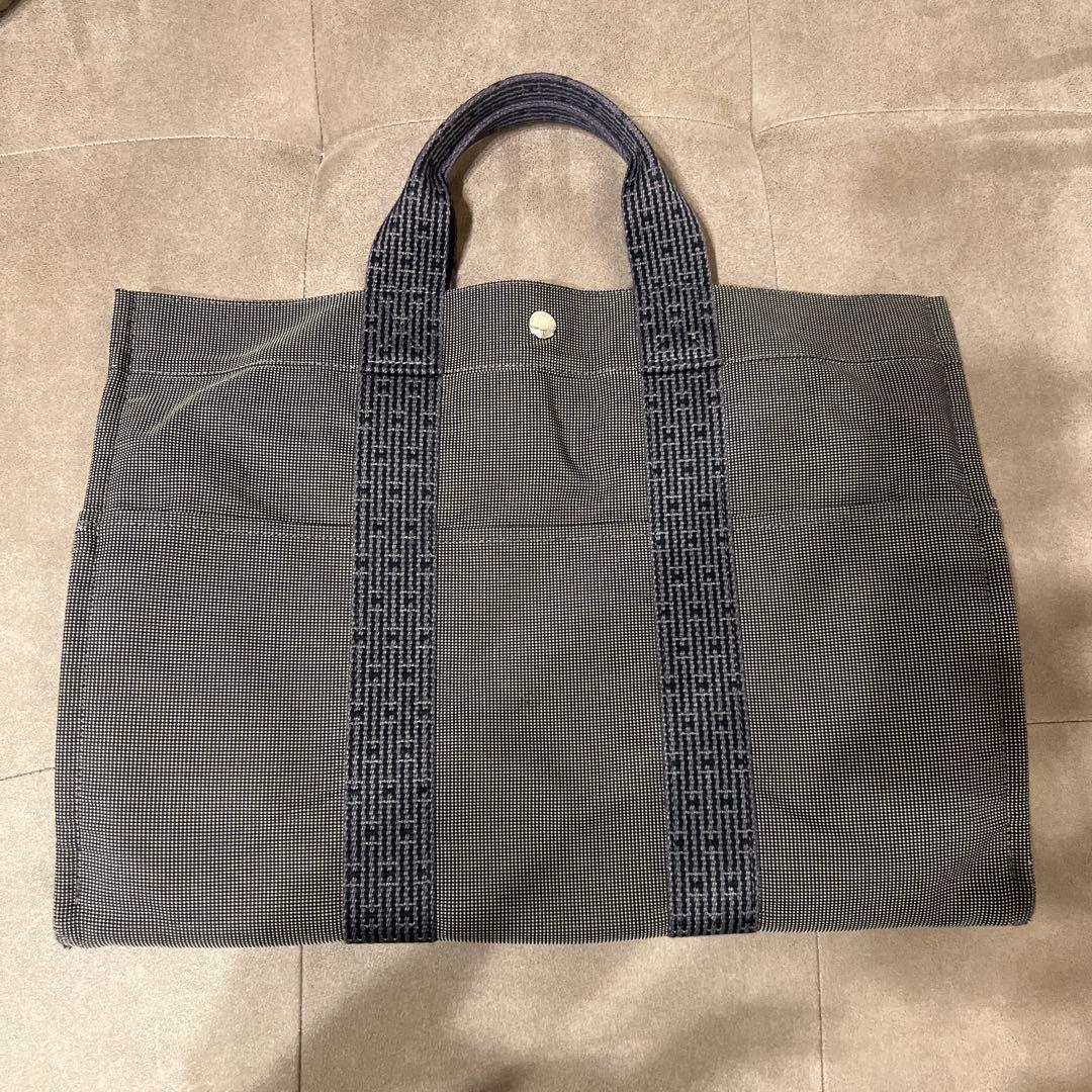 u*i様 エルメス　HERMES エールライン　MM エルメスエールラインMM ユニセックス キャンバス トートバッグ HERMES